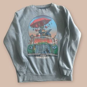 Vintage Grey Coachella Crewneck in Size Large - Retro Festival Fashion.